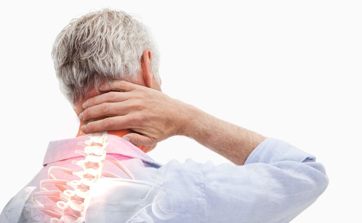 ból szyi u mężczyzny z osteochondrozą